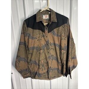 Ely Country Charmers Vintage Pearl Snap Shirt Size Large